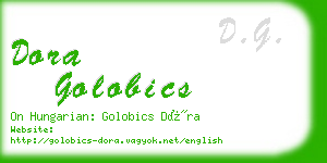 dora golobics business card